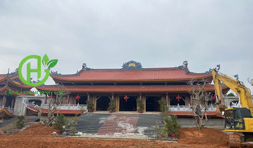 Thi công cảnh quan chùa Bầu Vĩnh Phúc